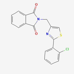 molecular formula C18H11ClN2O2S B3033253 2-{[2-(2-Chlorophenyl)-1,3-thiazol-4-yl]methyl}-1H-isoindole-1,3(2H)-dione CAS No. 1010562-88-5