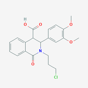 2-(3-Chloropropyl)-3-(3,4-dimethoxyphenyl)-1-oxo-1,2,3,4-tetrahydroisoquinoline-4-carboxylic acid