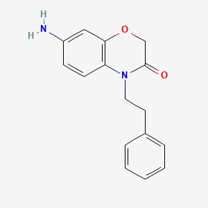 molecular formula C16H16N2O2 B3033258 7-amino-4-phenethyl-2H-benzo[b][1,4]oxazin-3(4H)-one CAS No. 1011618-38-4