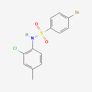 molecular formula C13H11BrClNO2S B3033260 4-bromo-N-(2-chloro-4-methylphenyl)benzenesulfonamide CAS No. 1013573-81-3