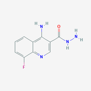 4-Amino-8-fluoroquinoline-3-carbohydrazide