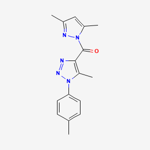 molecular formula C16H17N5O B3033267 4-[(3,5-dimethyl-1H-pyrazol-1-yl)carbonyl]-5-methyl-1-(4-methylphenyl)-1H-1,2,3-triazole CAS No. 1015868-11-7