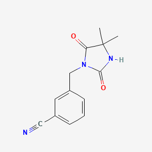 3-[(4,4-Dimethyl-2,5-dioxoimidazolidin-1-yl)methyl]benzonitrile