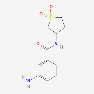 molecular formula C11H14N2O3S B3033272 3-amino-N-(1,1-dioxidotetrahydrothiophen-3-yl)benzamide CAS No. 1016704-29-2