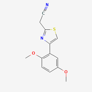 [4-(2,5-Dimethoxyphenyl)-1,3-thiazol-2-yl]acetonitrile