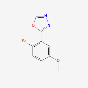 molecular formula C9H7BrN2O2 B3033281 2-(2-Bromo-5-methoxyphenyl)-1,3,4-oxadiazole CAS No. 1016843-27-8