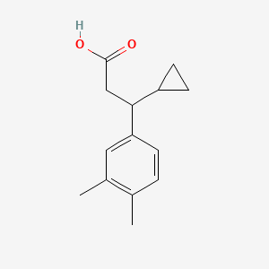 3-Cyclopropyl-3-(3,4-dimethylphenyl)propanoic acid