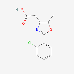 molecular formula C12H10ClNO3 B3033293 2-[2-(2-Chlorophenyl)-5-methyl-1,3-oxazol-4-yl]acetic acid CAS No. 1017181-48-4