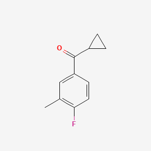 molecular formula C11H11FO B3033298 环丙基(4-氟-3-甲苯基)甲酮 CAS No. 1017193-22-4