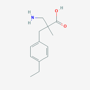 3-Amino-2-[(4-ethylphenyl)methyl]-2-methylpropanoic acid