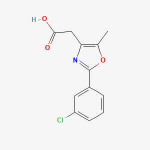 2-[2-(3-Chlorophenyl)-5-methyl-1,3-oxazol-4-yl]acetic acid