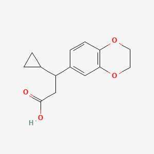 3-Cyclopropyl-3-(2,3-dihydro-1,4-benzodioxin-6-yl)propanoic acid