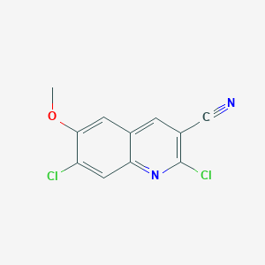 molecular formula C11H6Cl2N2O B3033312 2,7-Dichloro-6-methoxyquinoline-3-carbonitrile CAS No. 1017355-74-6