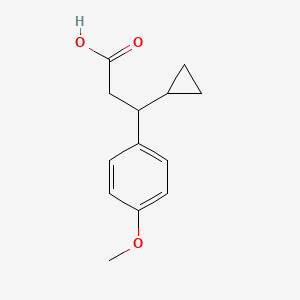 molecular formula C13H16O3 B3033313 3-Cyclopropyl-3-(4-methoxyphenyl)propanoic acid CAS No. 1017356-38-5