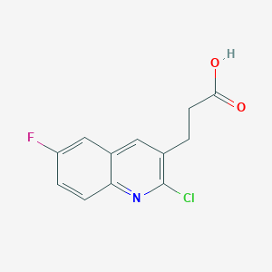 3-(2-Chloro-6-fluoroquinolin-3-yl)propanoic acid