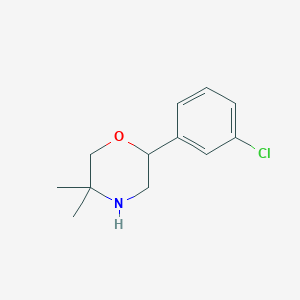 molecular formula C12H16ClNO B3033317 2-(3-Chlorophenyl)-5,5-dimethylmorpholine CAS No. 1017396-25-6