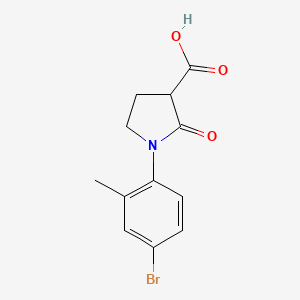 1-(4-Bromo-2-methylphenyl)-2-oxopyrrolidine-3-carboxylic acid