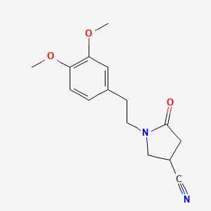 molecular formula C15H18N2O3 B3033333 1-[2-(3,4-Dimethoxyphenyl)ethyl]-5-oxopyrrolidine-3-carbonitrile CAS No. 1017458-04-6