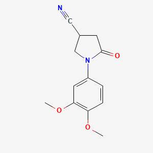 molecular formula C13H14N2O3 B3033336 1-(3,4-二甲氧基苯基)-5-氧代吡咯烷-3-腈 CAS No. 1017458-67-1