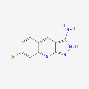 molecular formula C10H7BrN4 B3033338 7-bromo-1H-pyrazolo[3,4-b]quinolin-3-amine CAS No. 1017465-30-3
