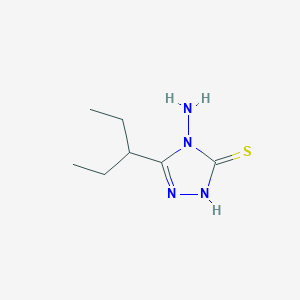 molecular formula C7H14N4S B3033343 4-amino-5-(pentan-3-yl)-4H-1,2,4-triazole-3-thiol CAS No. 1017664-30-0