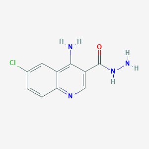 molecular formula C10H9ClN4O B3033351 4-Amino-6-chloroquinoline-3-carbohydrazide CAS No. 1018168-10-9