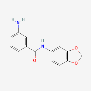 molecular formula C14H12N2O3 B3033353 3-amino-N-(2H-1,3-benzodioxol-5-yl)benzamide CAS No. 1018278-21-1