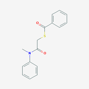 molecular formula C16H15NO2S B303336 S-[2-(methylanilino)-2-oxoethyl] benzenecarbothioate 