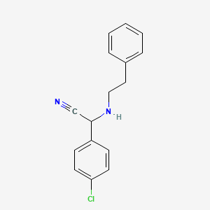 molecular formula C16H15ClN2 B3033361 2-(4-Chlorophenyl)-2-(phenethylamino)acetonitrile CAS No. 1018527-41-7