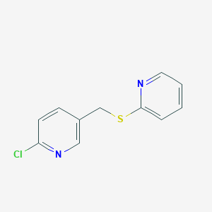 molecular formula C11H9ClN2S B3033376 2-Chloro-5-[(pyridin-2-ylsulfanyl)methyl]pyridine CAS No. 1019326-00-1