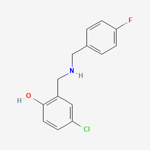 4-Chloro-2-{[(4-fluorobenzyl)amino]methyl}phenol
