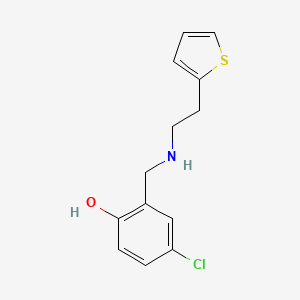 4-Chloro-2-({[2-(2-thienyl)ethyl]amino}methyl)phenol