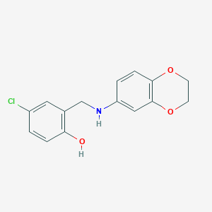 4-Chloro-2-[(2,3-dihydro-1,4-benzodioxin-6-ylamino)methyl]phenol