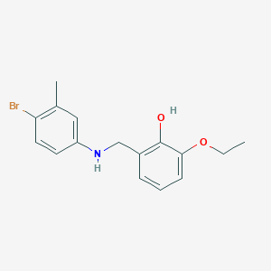 molecular formula C16H18BrNO2 B3033387 2-{[(4-Bromo-3-methylphenyl)amino]methyl}-6-ethoxyphenol CAS No. 1019487-70-7