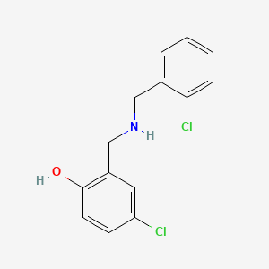 molecular formula C14H13Cl2NO B3033388 4-Chloro-2-{[(2-chlorobenzyl)amino]methyl}phenol CAS No. 1019488-38-0
