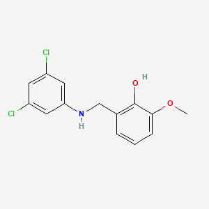 B3033393 2-{[(3,5-Dichlorophenyl)amino]methyl}-6-methoxyphenol CAS No. 1019496-10-6