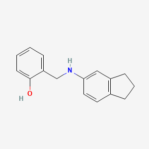 molecular formula C16H17NO B3033396 2-[(2,3-dihydro-1H-inden-5-ylamino)methyl]phenol CAS No. 1019504-05-2