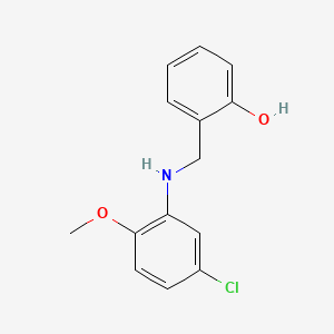 molecular formula C14H14ClNO2 B3033398 2-{[(5-Chloro-2-methoxyphenyl)amino]methyl}phenol CAS No. 1019504-59-6