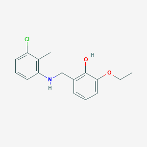 molecular formula C16H18ClNO2 B3033402 2-{[(3-Chloro-2-methylphenyl)amino]methyl}-6-ethoxyphenol CAS No. 1019535-57-9