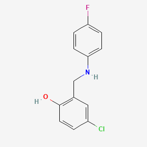 4-Chloro-2-{[(4-fluorophenyl)amino]methyl}phenol