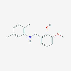 molecular formula C16H19NO2 B3033434 2-{[(2,5-Dimethylphenyl)amino]methyl}-6-methoxyphenol CAS No. 1021058-46-7
