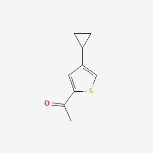 molecular formula C9H10OS B3033442 2-Acetyl-4-(cyclopropyl)thiophene CAS No. 1021432-58-5