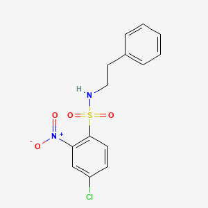 ((4-Chloro-2-nitrophenyl)sulfonyl)(2-phenylethyl)amine