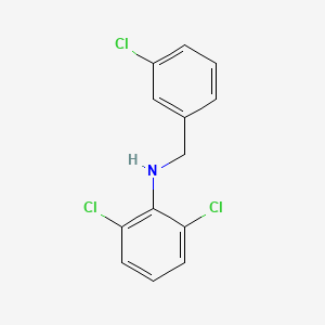 2,6-dichloro-N-[(3-chlorophenyl)methyl]aniline
