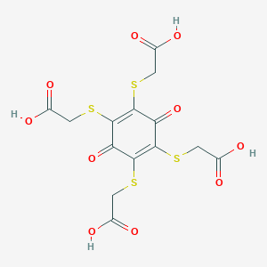 molecular formula C14H12O10S4 B303346 ({2,4,5-Tris[(carboxymethyl)sulfanyl]-3,6-dioxo-1,4-cyclohexadien-1-yl}sulfanyl)acetic acid 