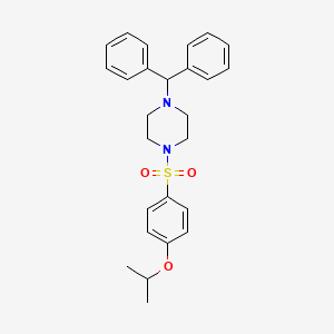 4-(Diphenylmethyl)-1-((4-(isopropoxy)phenyl)sulfonyl)piperazine