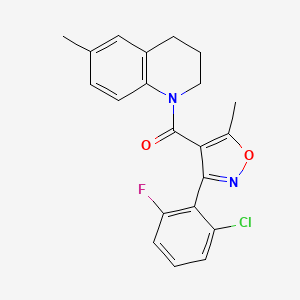 3-(6-Chloro-2-fluorophenyl)-5-methylisoxazol-4-YL 6-methyl(1,2,3,4-tetrahydroquinolyl) ketone