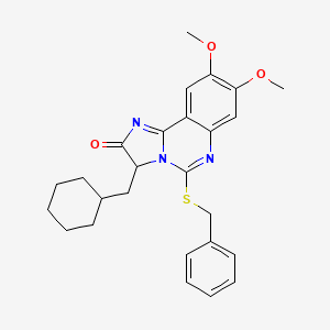 5-(benzylsulfanyl)-3-(cyclohexylmethyl)-8,9-dimethoxyimidazo[1,2-c]quinazolin-2(3H)-one