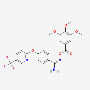 [(E)-[Amino-[4-[5-(trifluoromethyl)pyridin-2-yl]oxyphenyl]methylidene]amino] 3,4,5-trimethoxybenzoate