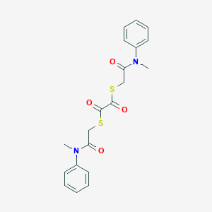 molecular formula C20H20N2O4S2 B303347 S~1~,S~2~-bis[2-(methylanilino)-2-oxoethyl] ethanedithioate 